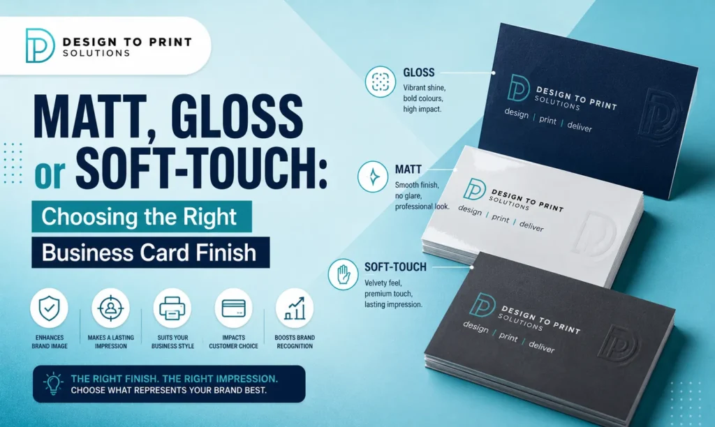 Matt, Gloss or Soft-Touch: Choosing the Right Business Card Finish
